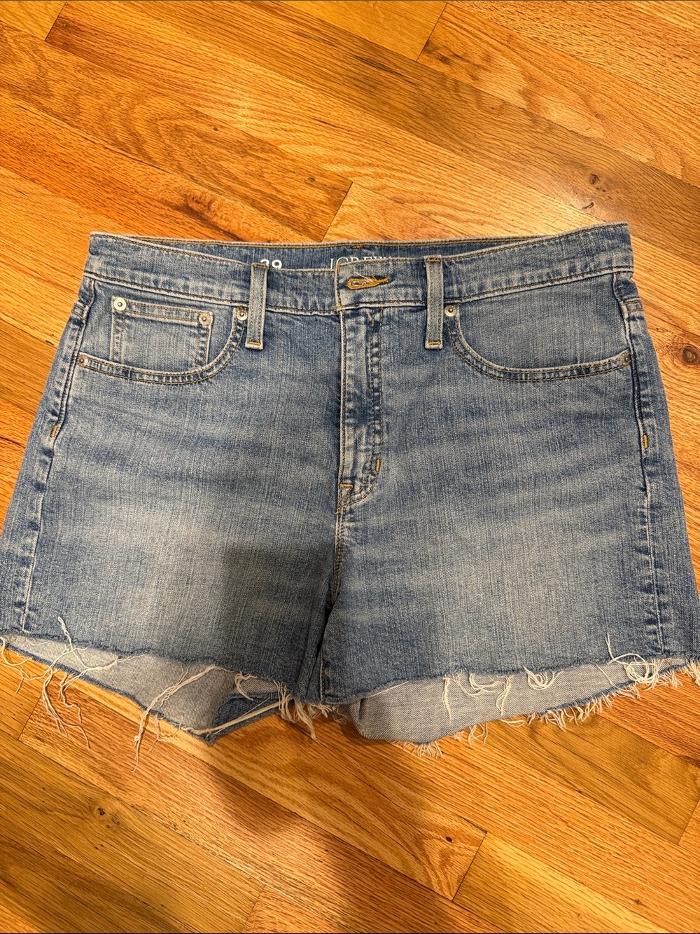 JCrew size 29 Denim Cutoff Shorts in Light Blue - mid rise